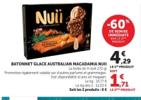 BATONNET GLACE AUSTRALIAN MACADAMIA NUII