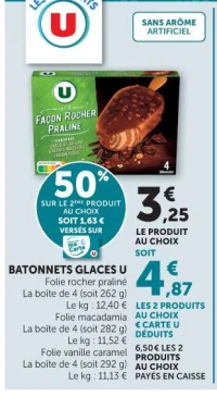BATONNETS GLACES U