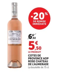 COTES DE PROVENCE AOP ROSE CHATEAU DE L'AUMERADE