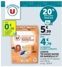 Lessive Tri Doses Savon de Marseille U
