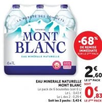 Eau minerale naturelle Mont Blanc