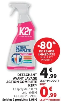 Détachant avant lavage Action Complète K2r