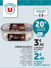 CREME GLACEE U façon Barista