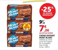 CREME DESSERT MONT BLANC Variétés au choix