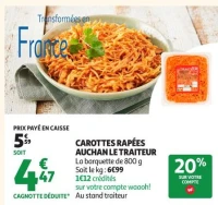 Carottes Râpées Auchan Le Traiteur