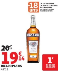 Ricard Pastis 45° 1l