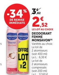 DEODORANT FEMME MONSAVON(A)
