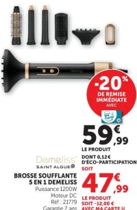 BROSSE SOUFFLANTE 5 EN 1 DEMELISS SAINT ALGUE