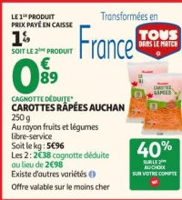 CAROTTES RÂPÉES AUCHAN