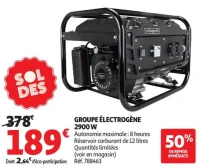 Scheppach Groupe électrogène 2900 W