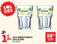 Les 2 verres à mojito 30 cl actuel