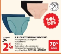 SLIPS OU BOXERS FEMME INEXTENSO