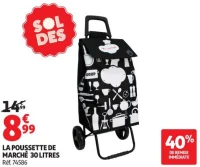 LA POUSSETTE DE MARCHÉ 30 LITRES