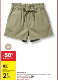 Short enfant Tex