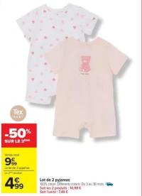 Lot de 2 pyjamas Tex BABY