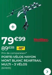 Porte-Vélos Hayon Mont Blanc Reartrail Multi - 3 Vélos
