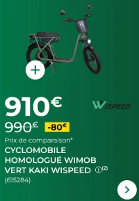 Cyclomobile Homologué Wimob Vert Kaki Wispeed