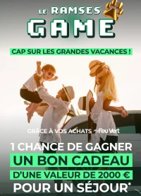 Ramses Game - Un bon cadeau d'une valeur de 2000 € pour un séjour