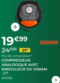Compresseur Analogique Avec Enrouleur 12V Osram
