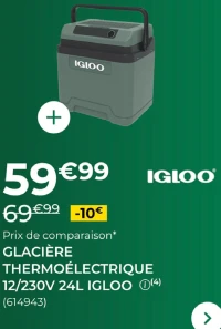 Glacière Thermoélectrique 12/230V 24L Igloo