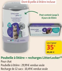 Poubelle à litière + recharges LitterLocker