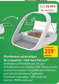 Distributeur automatique de croquettes + Hub Sure Petcare