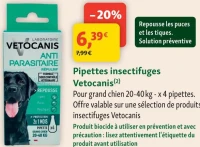 Pipettes insectifuges Vetocanis