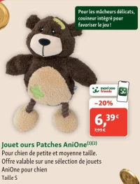 Jouet ours Patches AniOne