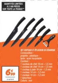 Set couteaux et éplucheur en céramique 