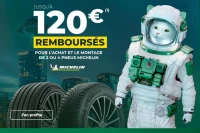 Jusqu'à 120€ remboursés pour l'achat de pneus Michelin