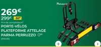 Porte-vélos plateforme attelage Parma Perruzzo