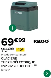 Glacière Thermoélectrique 12/230V 26L Igloo