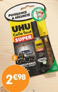 Tube de colle UHU "Colle tout SUPER"