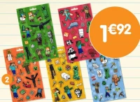 Stickers adhésifs MINECRAFT x4 feuilles