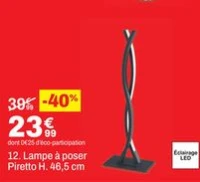 Lampe à poser Piretto H. 46,5 cm