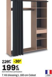 Kit dressing L 160 cm Celest