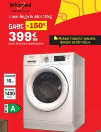 Whirlpool Lave-linge hublot 10kg