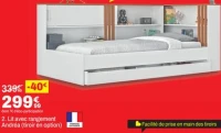2. Lit avec rangement Andréa (tiroir en option)