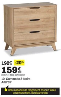 10. Commode 3 tiroirs Andrew