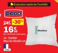 Dodo Oreiller Max'Air 60x60 cm
