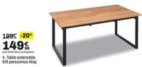 Table extensible 6/8 personnes Aliaj
