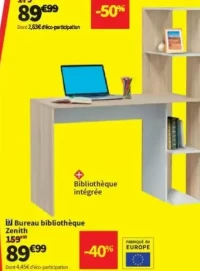 Bureau bibliothèque Zenith