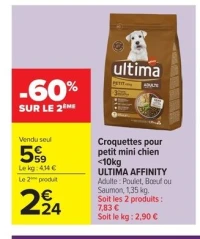 Croquettes pour petit mini chien <10kg ULTIMA AFFINITY