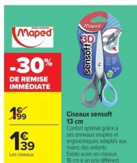 Ciseaux sensoft 13 cm Maped