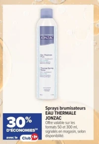 Sprays brumisateurs EAU THERMALE JONZAC