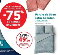 Ines by Ines de la Fressange Paris Parure de lit en satin de coton 240x220 cm