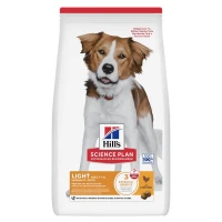 Hill's Science Plan croquettes pour chien, Light, taille moyenne, adulte, au poulet 14 kg