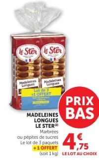 Madeleines longues Le Ster