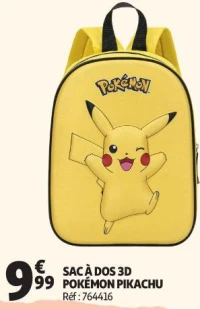 SAC À DOS 3D POKÉMON PIKACHU