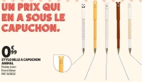 Stylo bille à capuchon animal Auchan